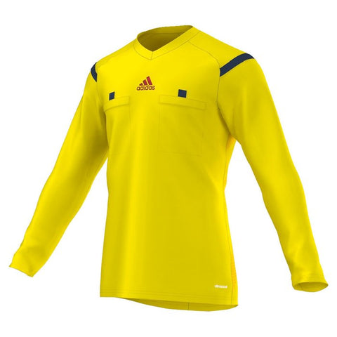 Adidas 14 Referee Jersey Long Sleeve- Vivid Yellow (Clearance)
